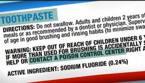 Tooth Paste warnings